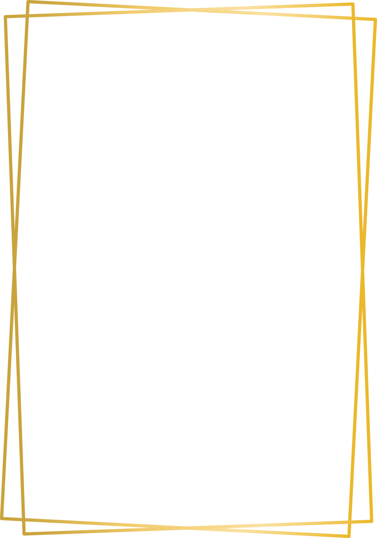 double rectangular geometric golden frame